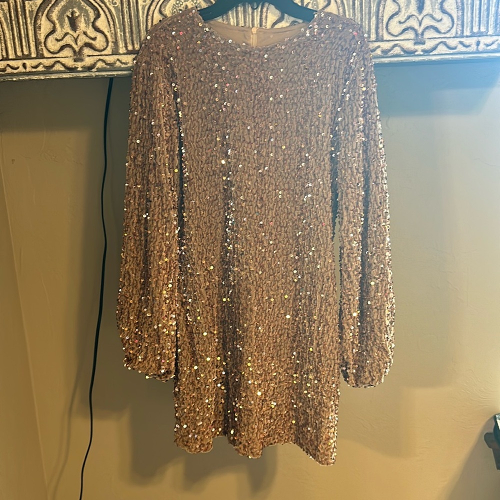 Rose gold Sequin Dress